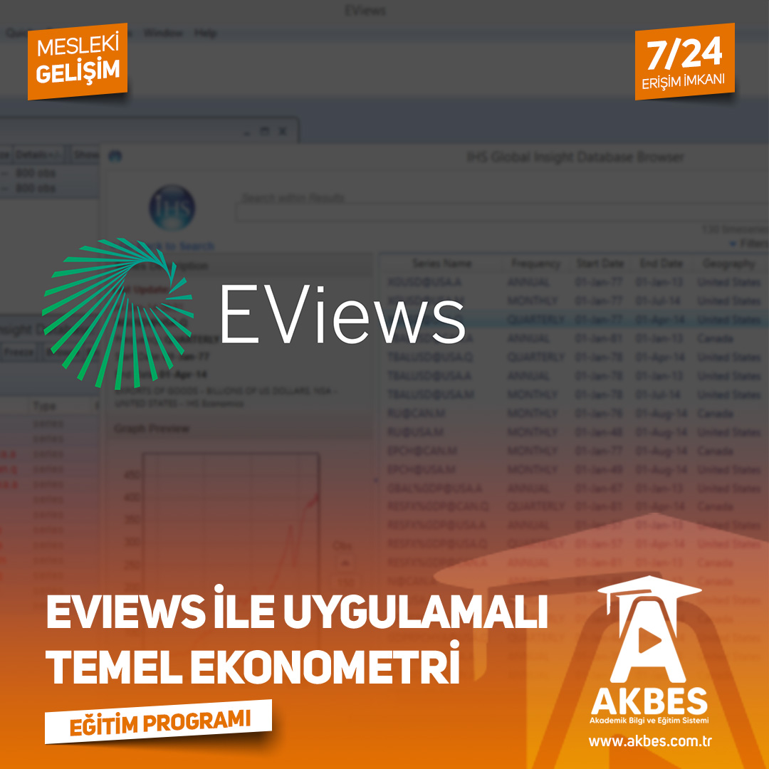 Eviews İle Uygulamalı Temel Ekonometri Eğitim Programı