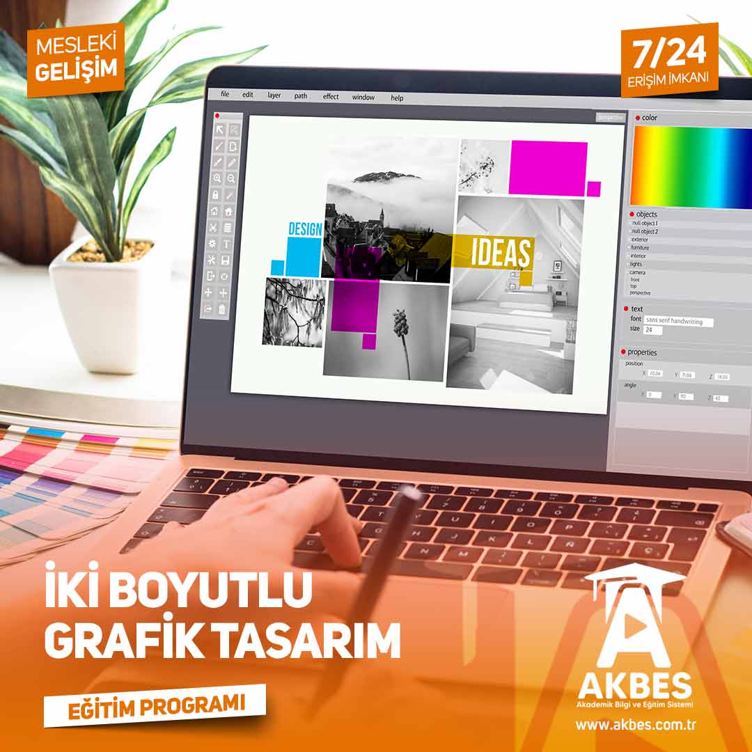 2D grafik tasarım, iki boyutlu bir düzlem üzerinde görsel öğelerin oluşturulması ve düzenlenmesi sürecini ifade eder.